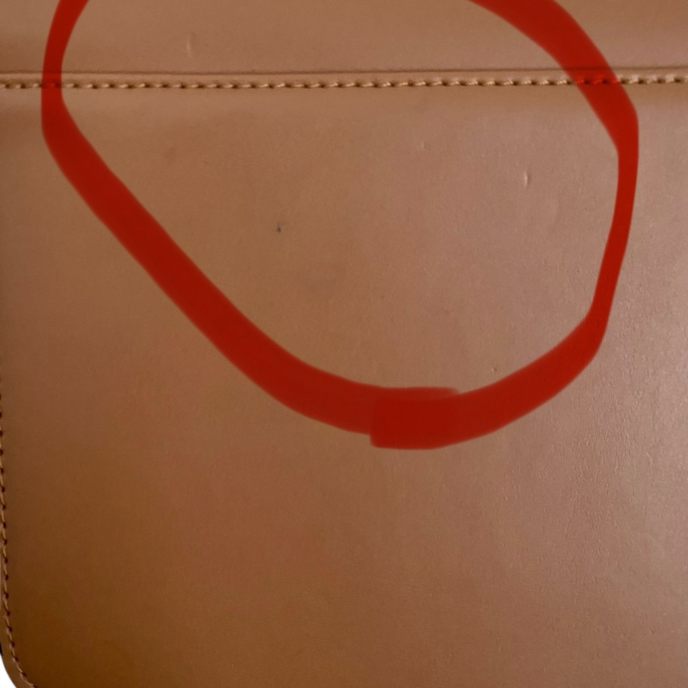 Neiman Marcus leather bag color brown chain gold strap condition used - Picture 14 of 14